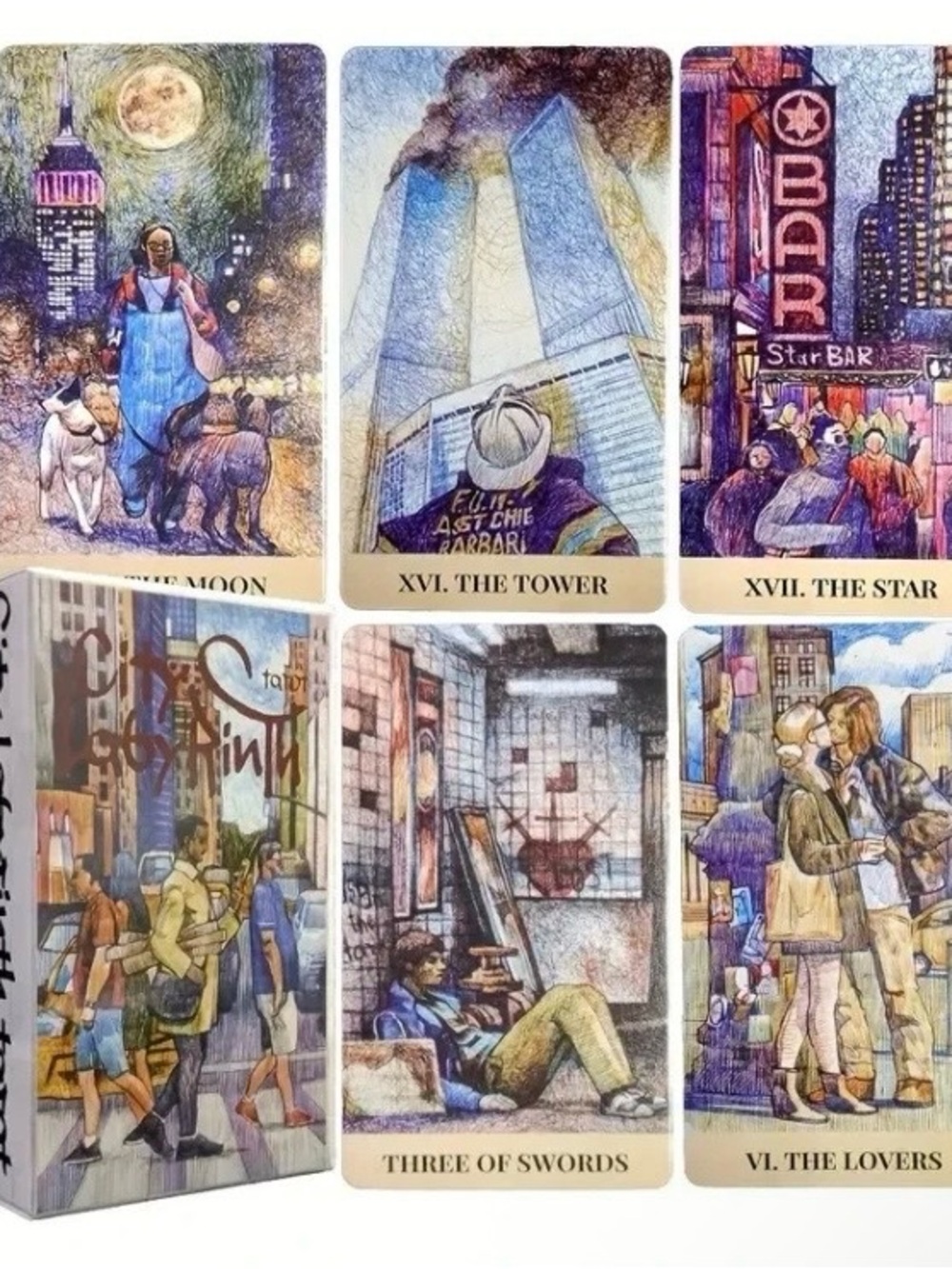 City Labyrinth Tarot Deck
-78 Card Deck